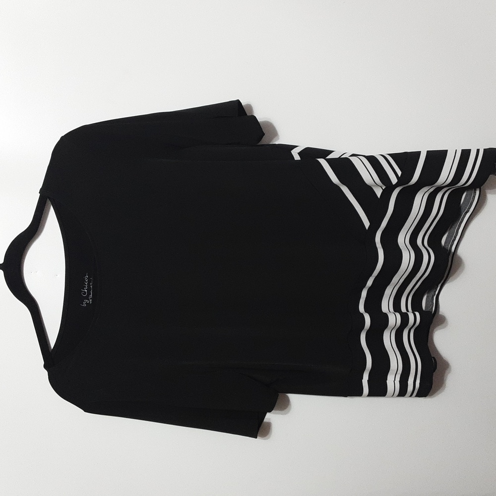 Chico's Women 2 Asymmetrical Stripe Tinic